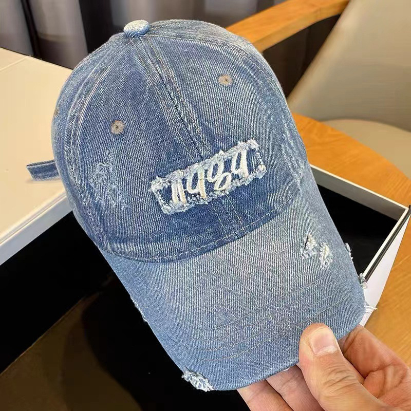 Vintage Cowboy washed cotton alphabet baseball caps