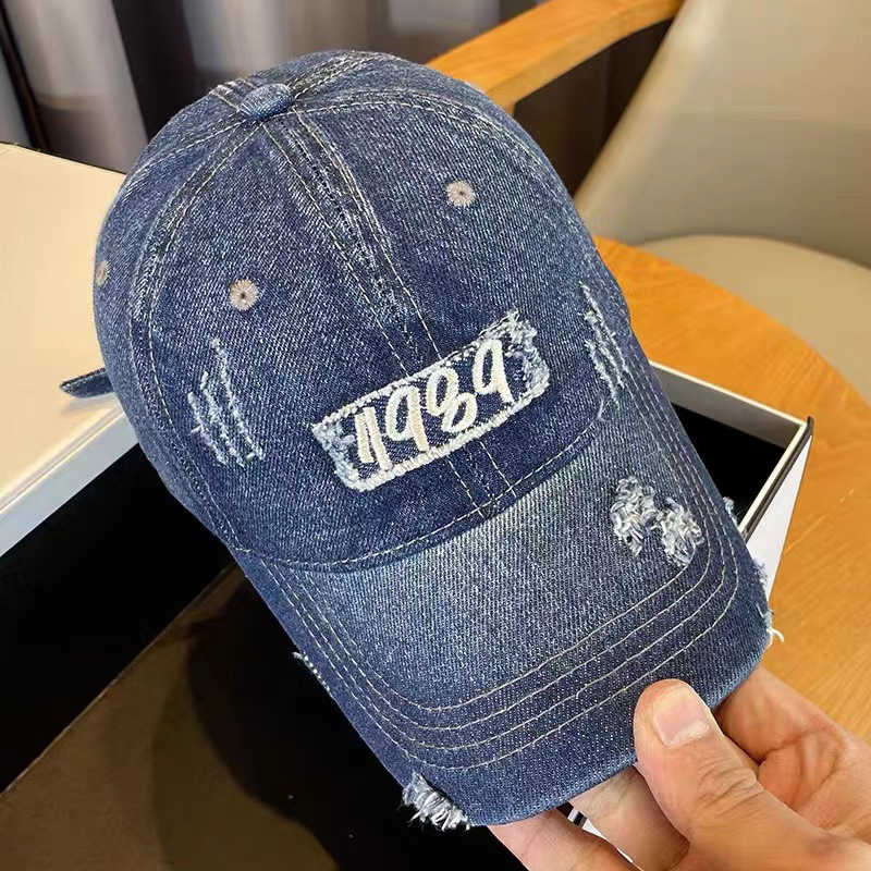 Vintage Cowboy washed cotton alphabet baseball caps